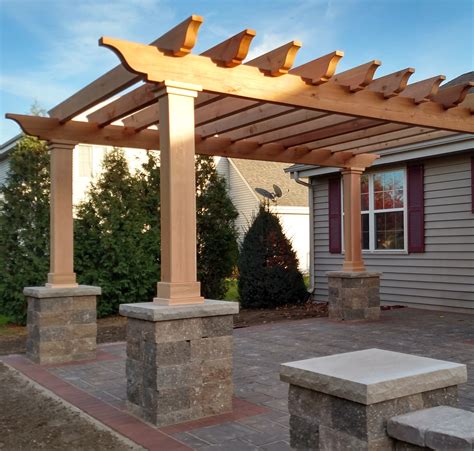 pictures of pergolas on patios.